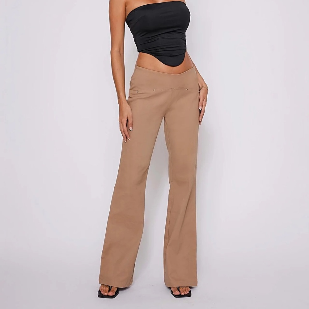 Tiger Mist Low Rise Elaine Khaki Tan Pants